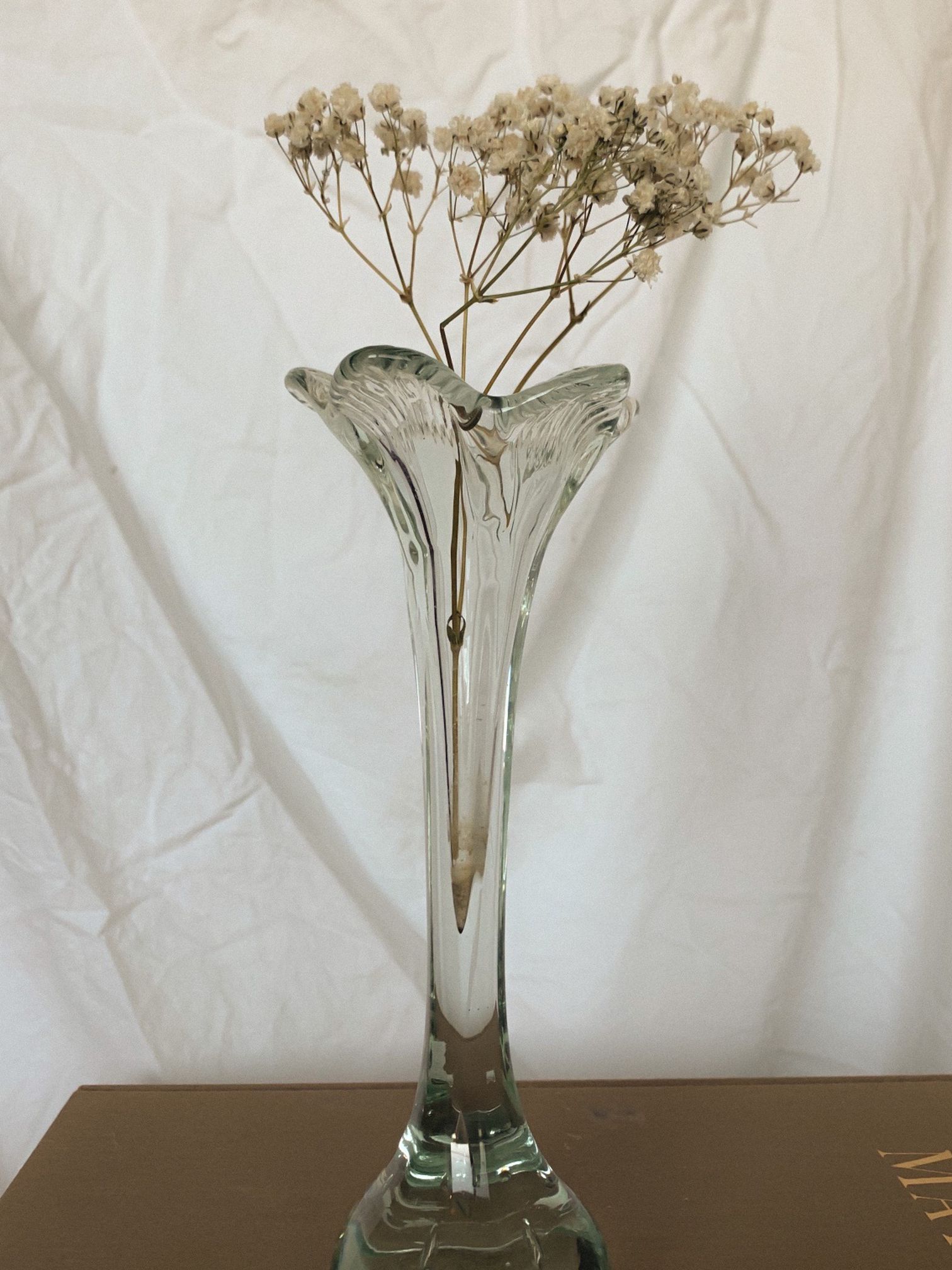 Vintage Glass Lily Vase