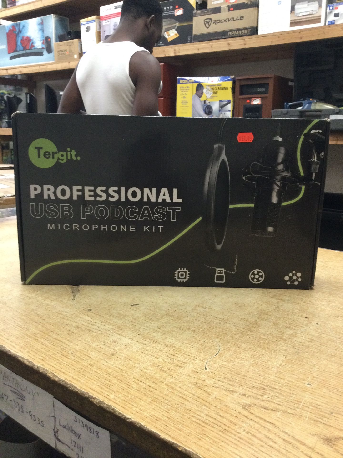 TERGIT Upgraded Condenser Microphone Professional Studio Cardioid Kit …….