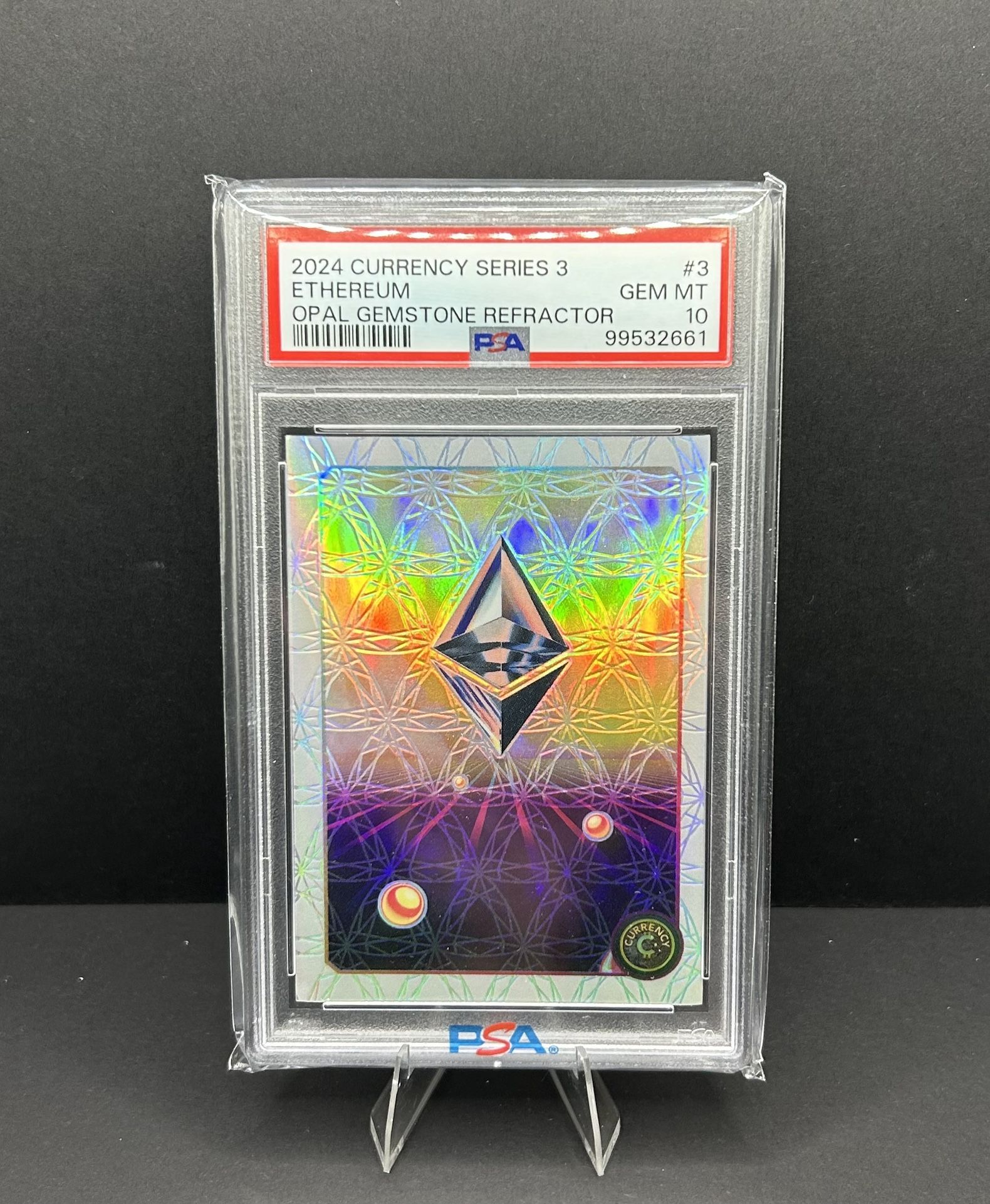 Cardsmiths Currency Series 3: #3 Ethereum Opal Gem Refractor PSA 10
