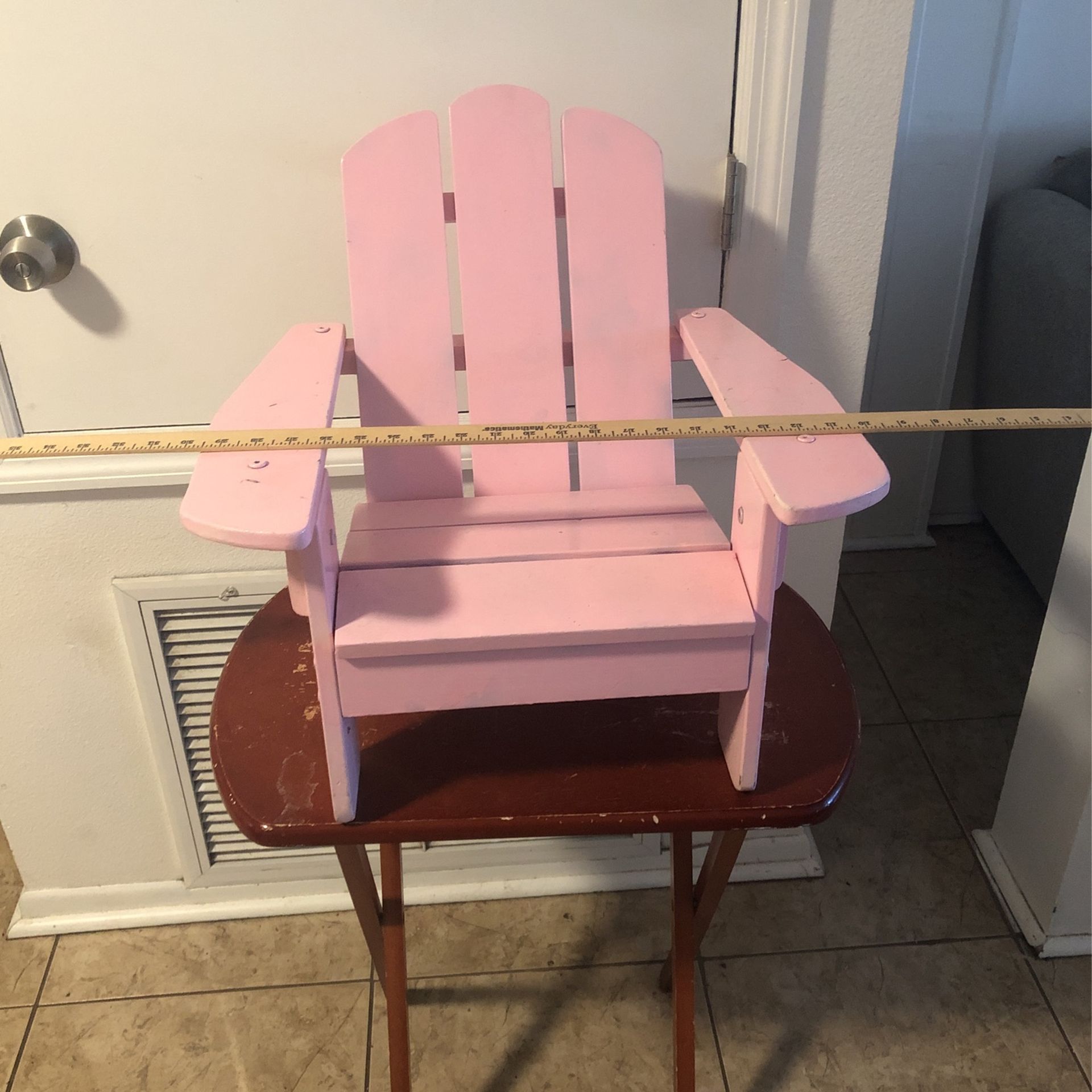 Pink Chair Kids Wood