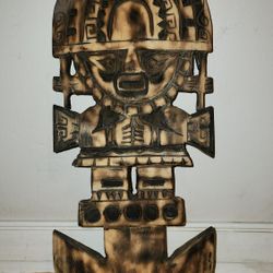 Wooden Aztec Anchor Wall Hanging Decoration