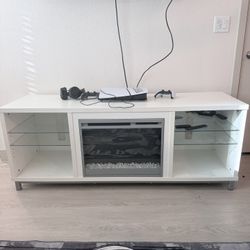 70 Inch LED Fireplace TV Stand 