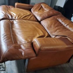2. Rust Color Electrical Reclining  Couches