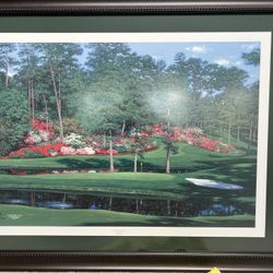 “The 15th At Augusta” Masters Framed Artwork 30x40in