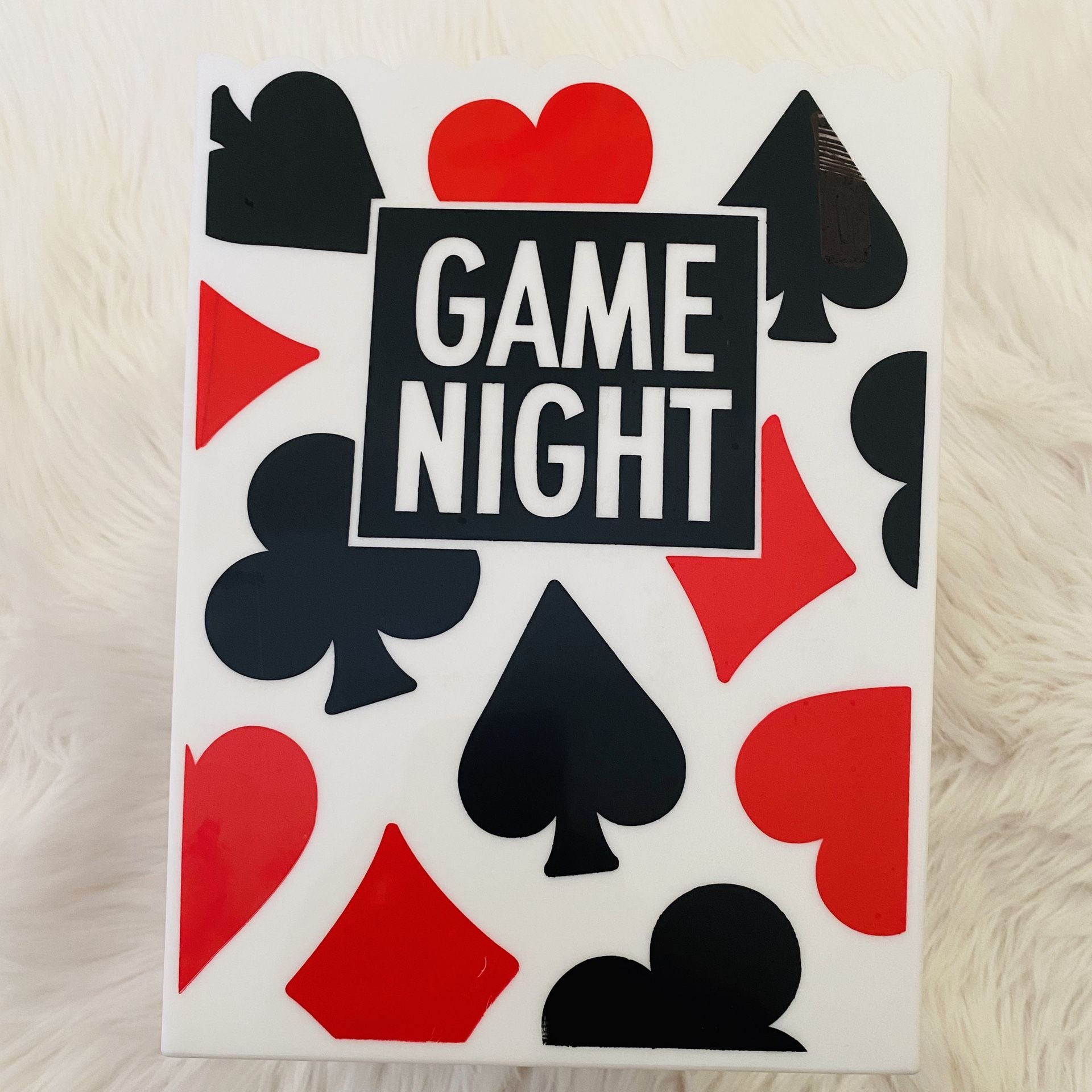 Game Night Waste Basket Trash Container