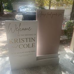 Welcome Sign/ Seating Chart For Wedding 