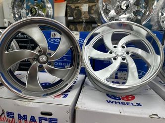 22" US MAG WHEELS 5 & 6 LUG IN STOCK GLOSS BLK SILVER MACHINE WE OFFER PAYMENT PLAN