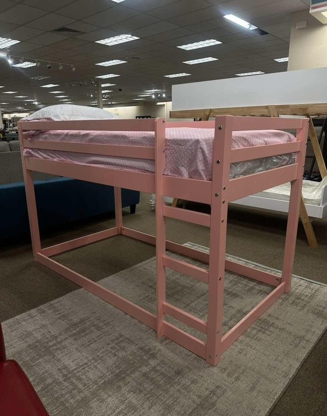 Pink Bunk Loft Bed Frame