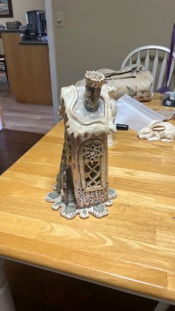 Blue Sky Clayworks Christmas House Tealight Candle Holder