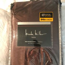 Nicole Miller Chocolate Chateau Drapes “NEW”