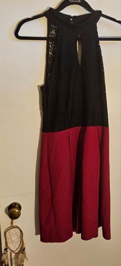 Speechless Black Crochet Halter Dress (L)