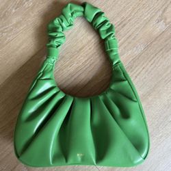 Gabbi Ruched Hobo Handbag - Grass Green