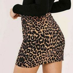 Leopard Print Mini Skirt