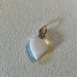 Bone/Antler Heart Carving Pendant 10k Bail