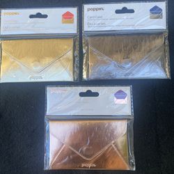 Set Of 3 Poppin Metallic Card Cases