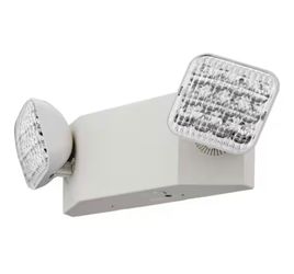 Integrated LED White Emergency Light Fixture with Battery