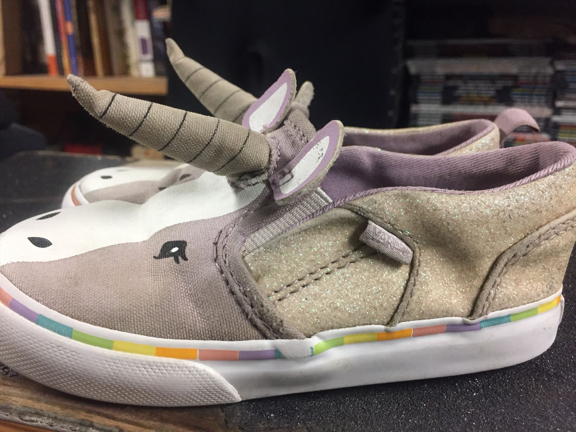 Vans toddler size 8.5 unicorn shoes