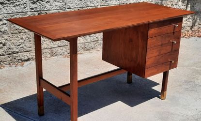 beautiful 1960's two drawer Mid Century Modern American made desk and Others