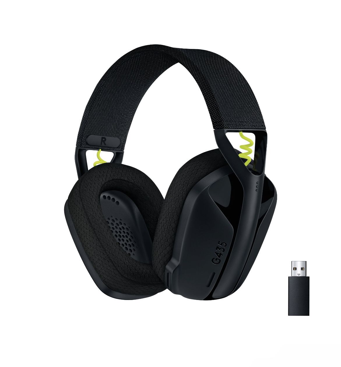 Logitech G435 LIGHTSPEED and Bluetooth Wireless Gaming Headset - Lightweight over-ear headphones, built-in mics, 18h battery, compatible with Dolby At