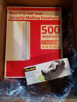 500 Security Envelopes And A Scotch Tape Dispenser 
