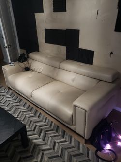 Leather city furniture sofa