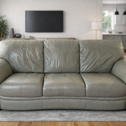 Natuzzi Leather Grey Couch