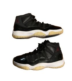 Air Jordan 11 Retro 72-10 378037-002 Size 9 Mens Black Gym Red 2015