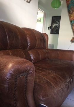Leather Love Seat