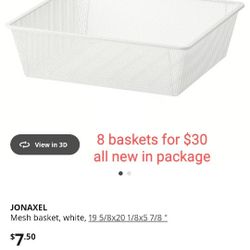 8 IKEA Jonaxel mesh baskets for $30