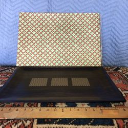 Vintage Mid Century Japanese Lacquered Tray With Checkered Motif 