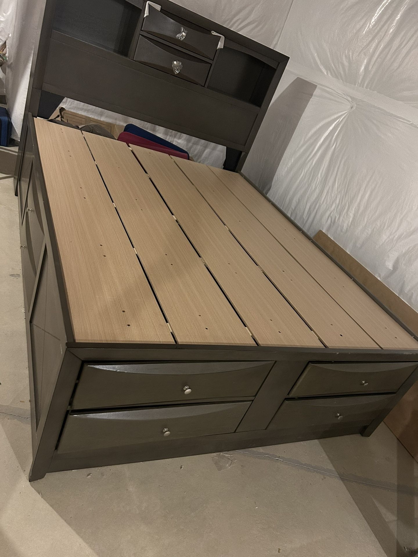 Queen Bed Frame-tons of Storage