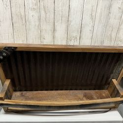 Bourbon Barrel And Barn Wood Shelf. 28 X15 