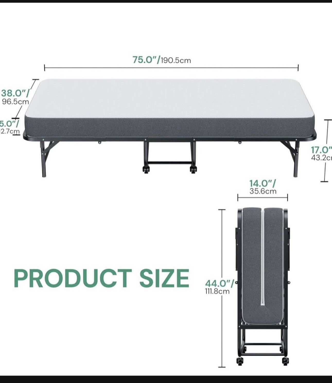 Cama Plegable Con Colchón