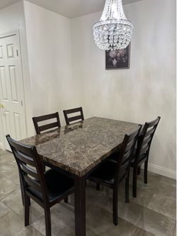 Granite Top Dining Set