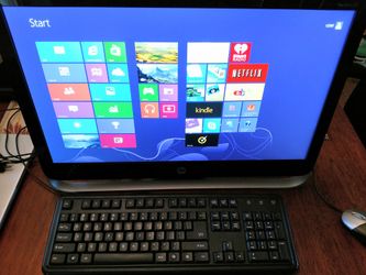 HP 23" All In One PC Quad Core CPU 8 GB RAM 1 TB HD DVD-RW Webcam WiFi Windows 10