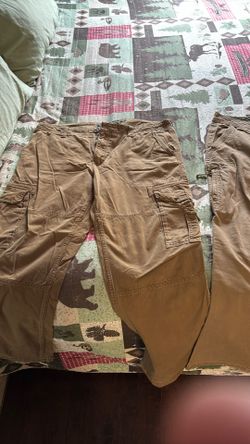 Two Pairs New Brown/ Tan Work Pants.. 36/30