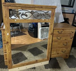 Dresser and mirror