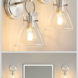 Wall Sconces 2 Pack Modern Vanity Light Fixtures for Bathroom