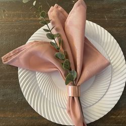 Handcut Copper Napkin Rings