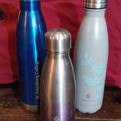 3 Manna  Insulated Stainless Steel Water Bottles With Leak proof Caps