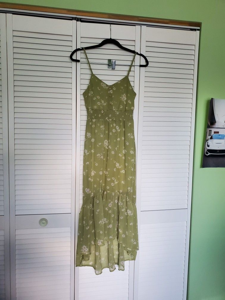 Daisy Print Midi Dress