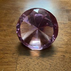 Purple Pink Glass Diamond Decoration
