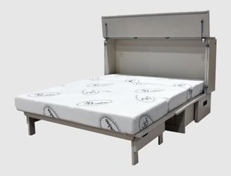 The Cottage Style queen size Cabinet Bed features classic grooved panel doors and a timeless design