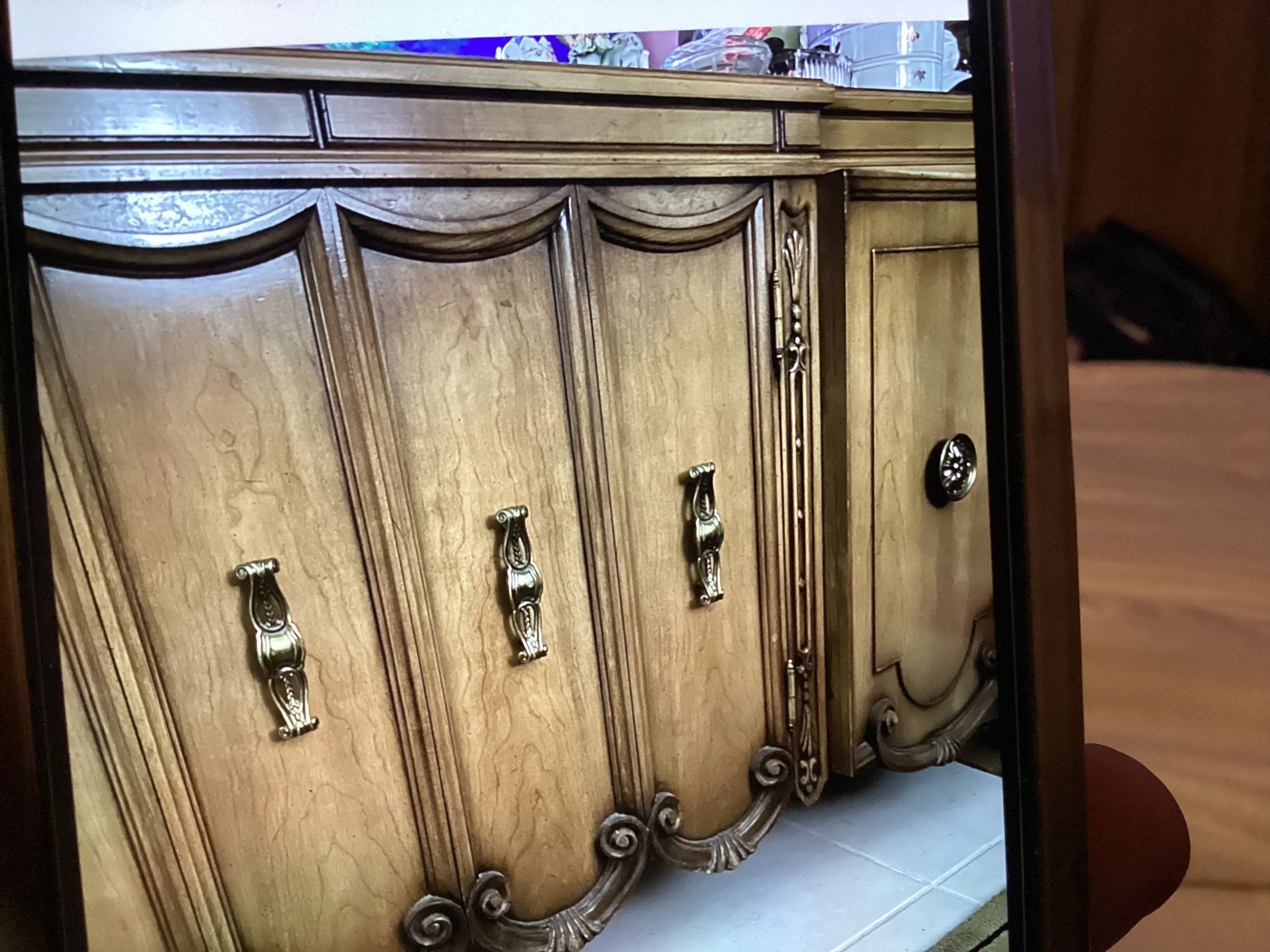 3 Vintage Pieces One Triple Dresser One Armoire And One Night Stand Reduced Asking All $980. Cash Today