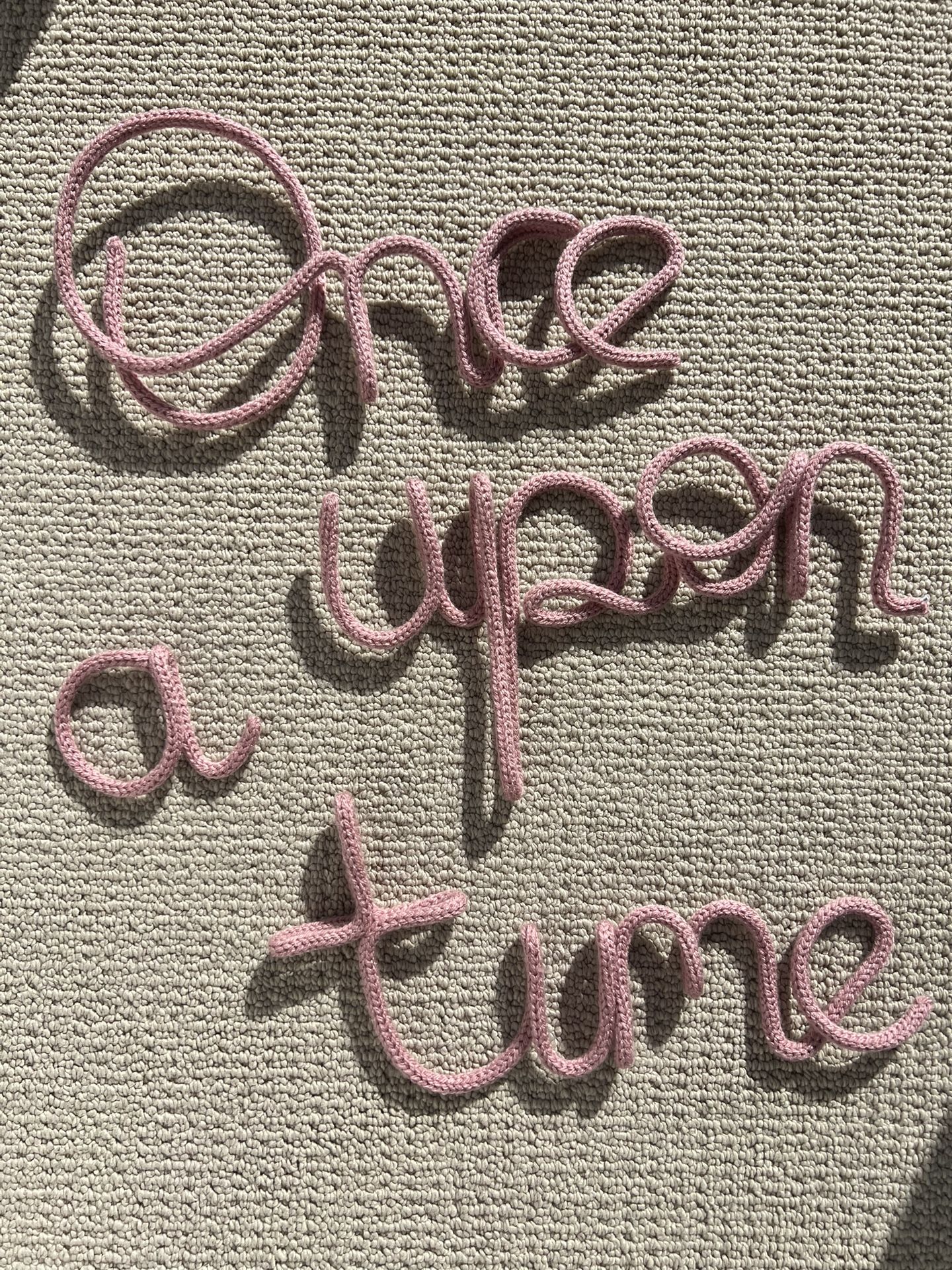 Once Upon A Time Knitted Wire Sign Nursery Decor