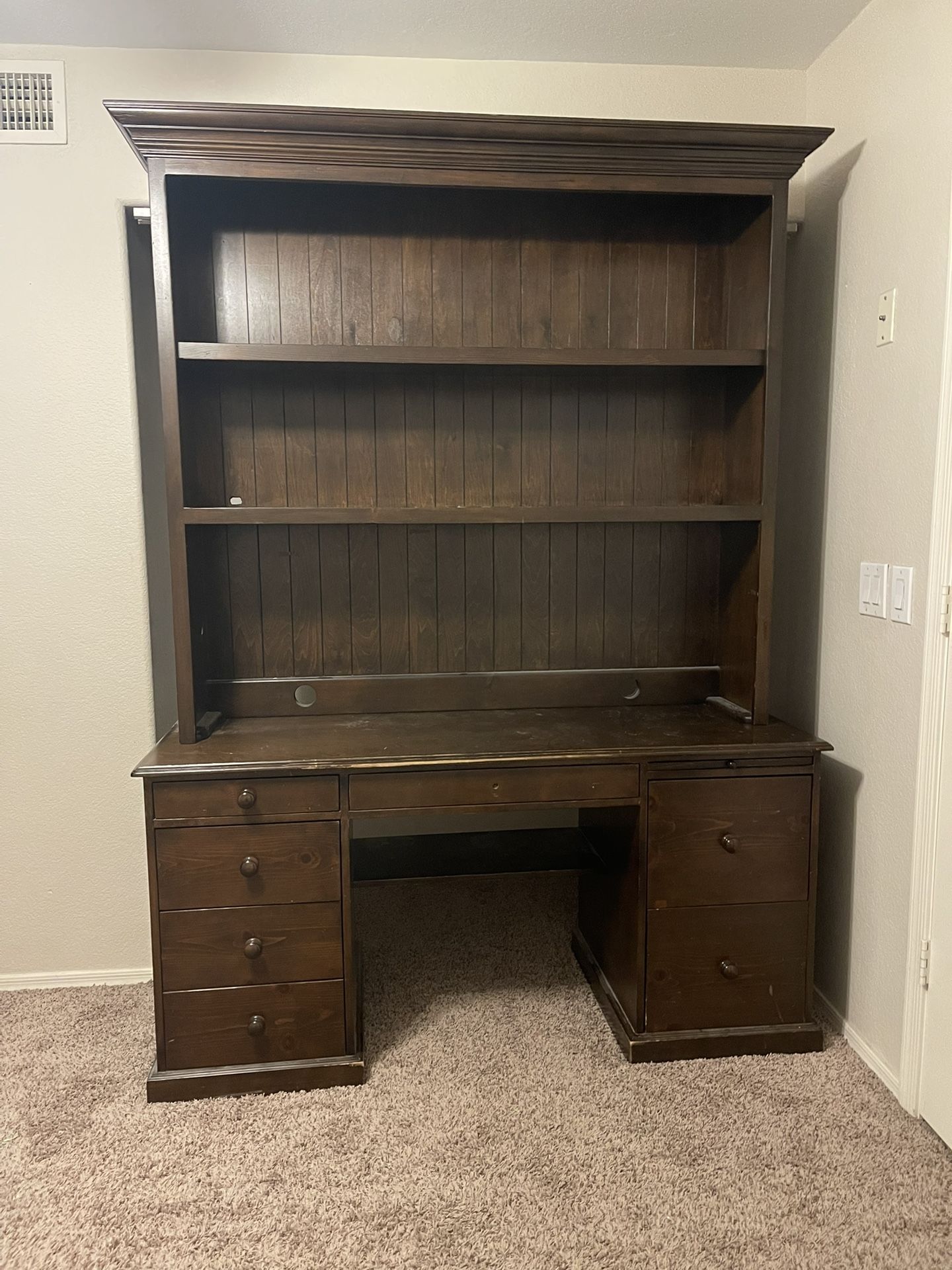PB Like Desk W/ Hutch