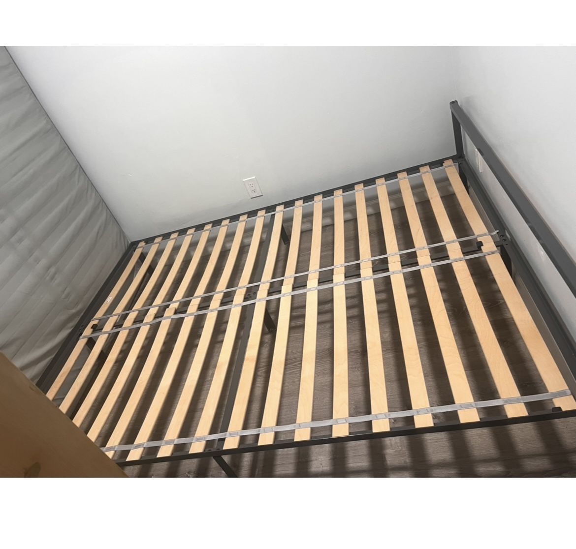 Queen Metal Bed Frame Gray