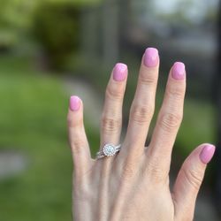 Engagement Ring 18K White Gold