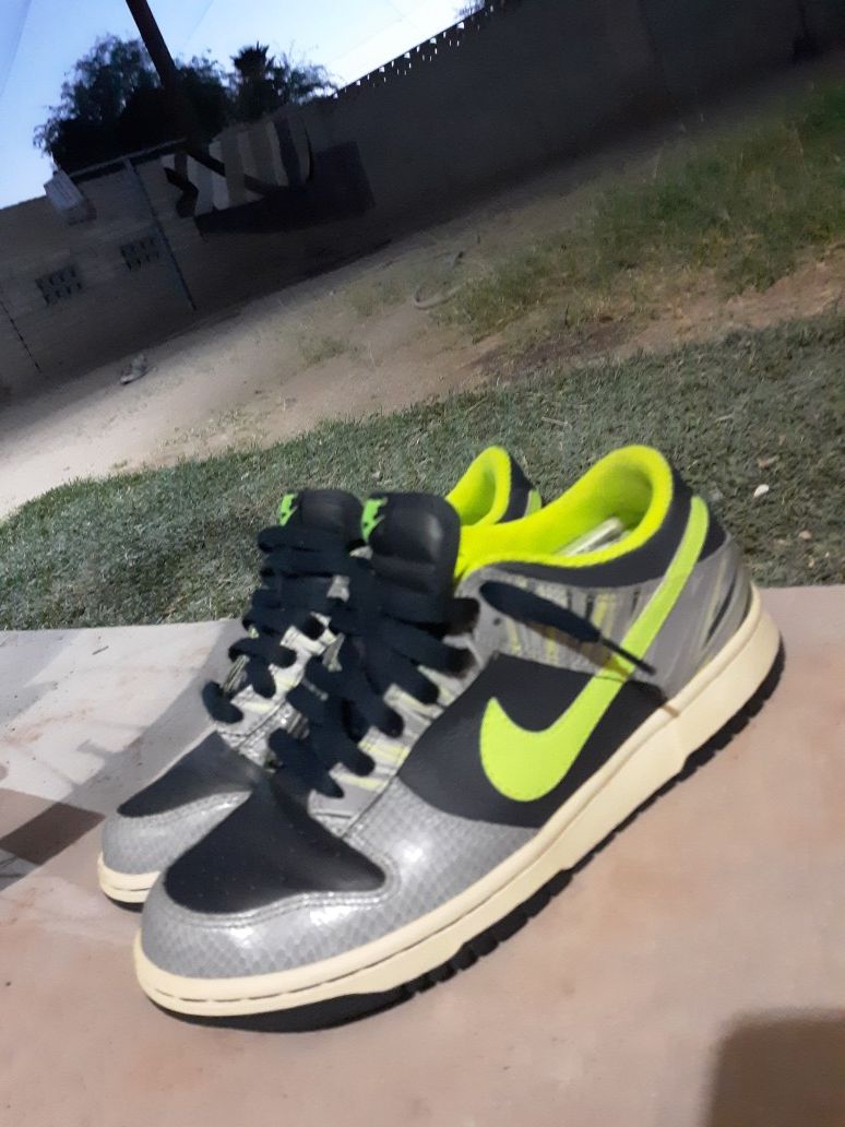 Nike Air force one 6.5y neon green tiger stripes