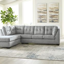 Same Day Delivery 🚚🚚🚚. FALKIRK STEEL 2-PIECE LAF SECTIONAL WITH CHAISE AND SLEEPER

